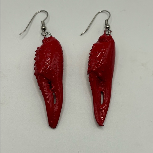Crawfish Handmade Earrings Red Resin Halloween Christmas Gifts Gag Gifts Boho - Picture 2 of 3